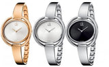  Shop Authentic Calvin Klein Impetuos Silver Dial Rose Gold Steel Strap Watch for Women - K4F2N616 - Luxxuri