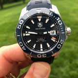  Shop Authentic Tag Heuer Aquaracer Calibre 5 Blue Dial Blue Silicone Strap Watch for Men -  WAY211C.FT6155 - Luxxuri