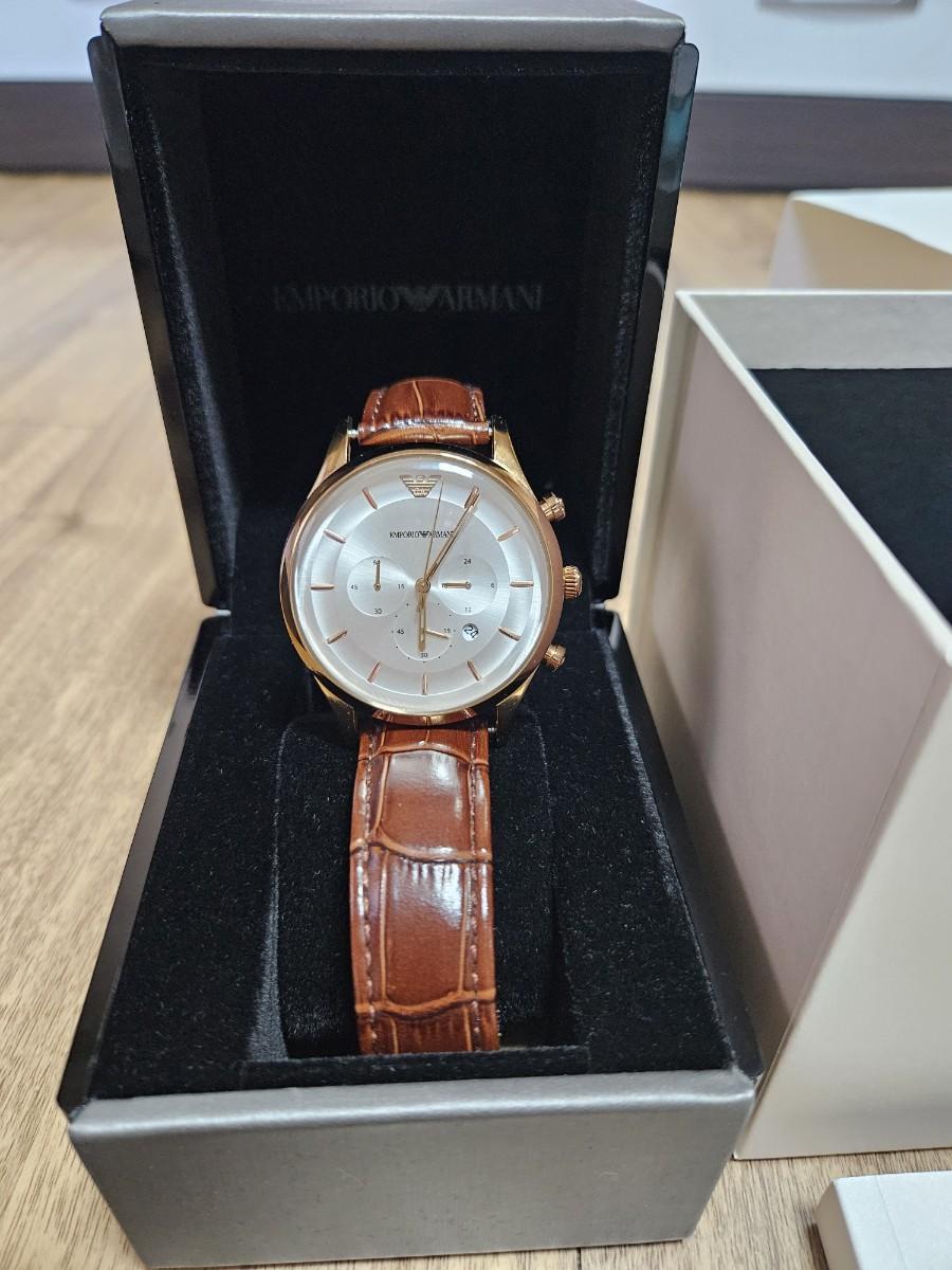  Shop Authentic Emporio Armani Quartz Silver Dial Brown Leather Strap Watch For Men - AR11043 - Luxxuri