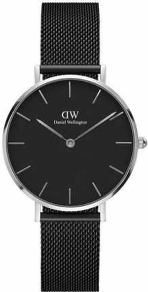  Shop Authentic Daniel Wellington Petite Ashfield Black Dial Black Mesh Strap Watch For Women - DW00100246 - Luxxuri