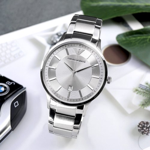  Shop Authentic Emporio Armani Renato Quartz Silver Dial Silver Steel Strap Watch For Men - AR11189 - Luxxuri