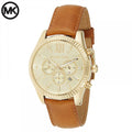  Shop Authentic Michael Kors Lexington Chronograph Gold Dial Brown Leather Strap Watch For Men - MK8447 - Luxxuri