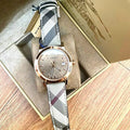  Shop Authentic Burberry The City Rose Gold Dial Brown Leather Strap Watch for Women - BU9040 - Luxxuri