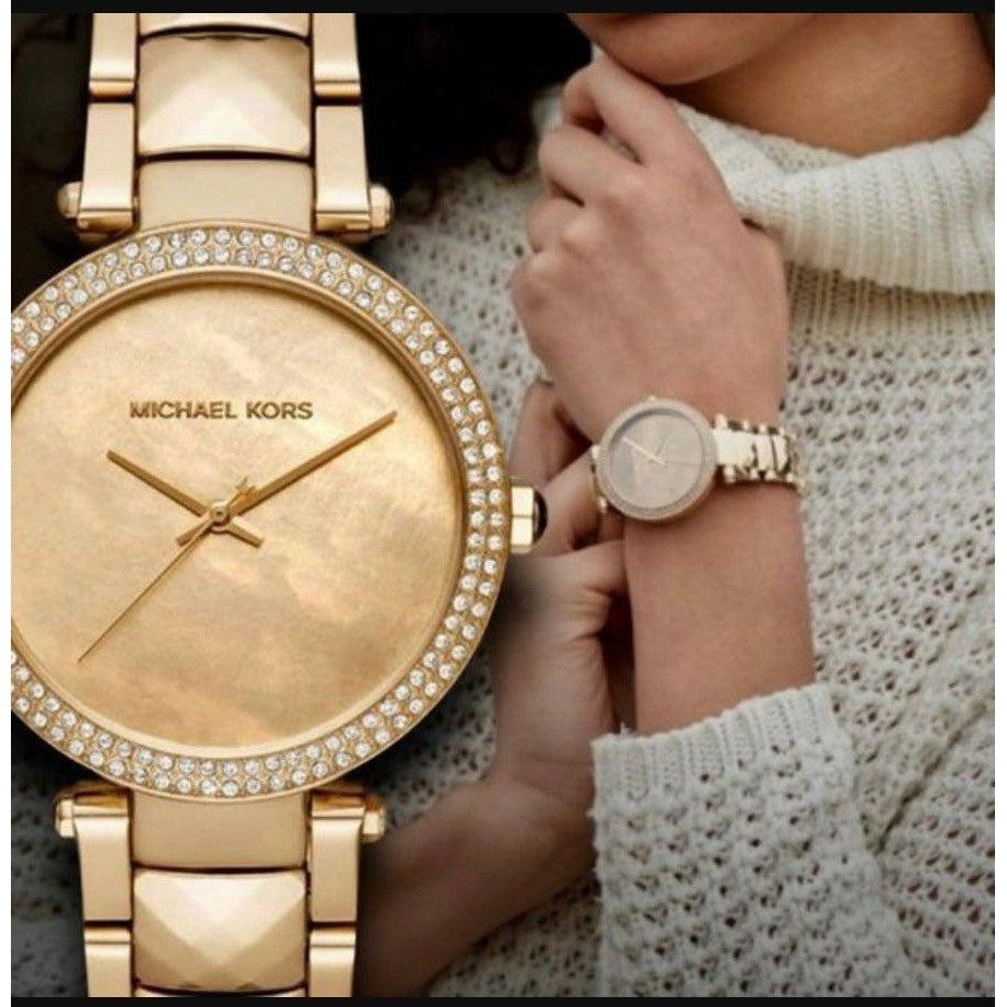  Shop Authentic Michael Kors Parker Gold Mother of Pearl Dial Gold Steel Strap Watch for Women - MK6425 - Luxxuri
