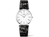  Shop Authentic Longines La Grande Classique De Longines White Dial Black Leather Strap Watch for Women - L4.755.4.11.2 - Luxxuri