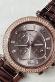  Shop Authentic Michael Kors Parker Analog Quartz Brown Dial Brown Steel Strap Watch For Women - MK6378 - Luxxuri