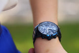  Shop Authentic Guess Chronograph Multifunction Blue Dial Blue Steel Strap Watch For Women - W0330L6 - Luxxuri