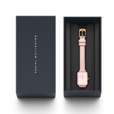  Shop Authentic Daniel Wellington Quadro Pressed Mother of Pearl Pink Dial Pink Leather Strap Watch For Women - DW00100508 - Luxxuri