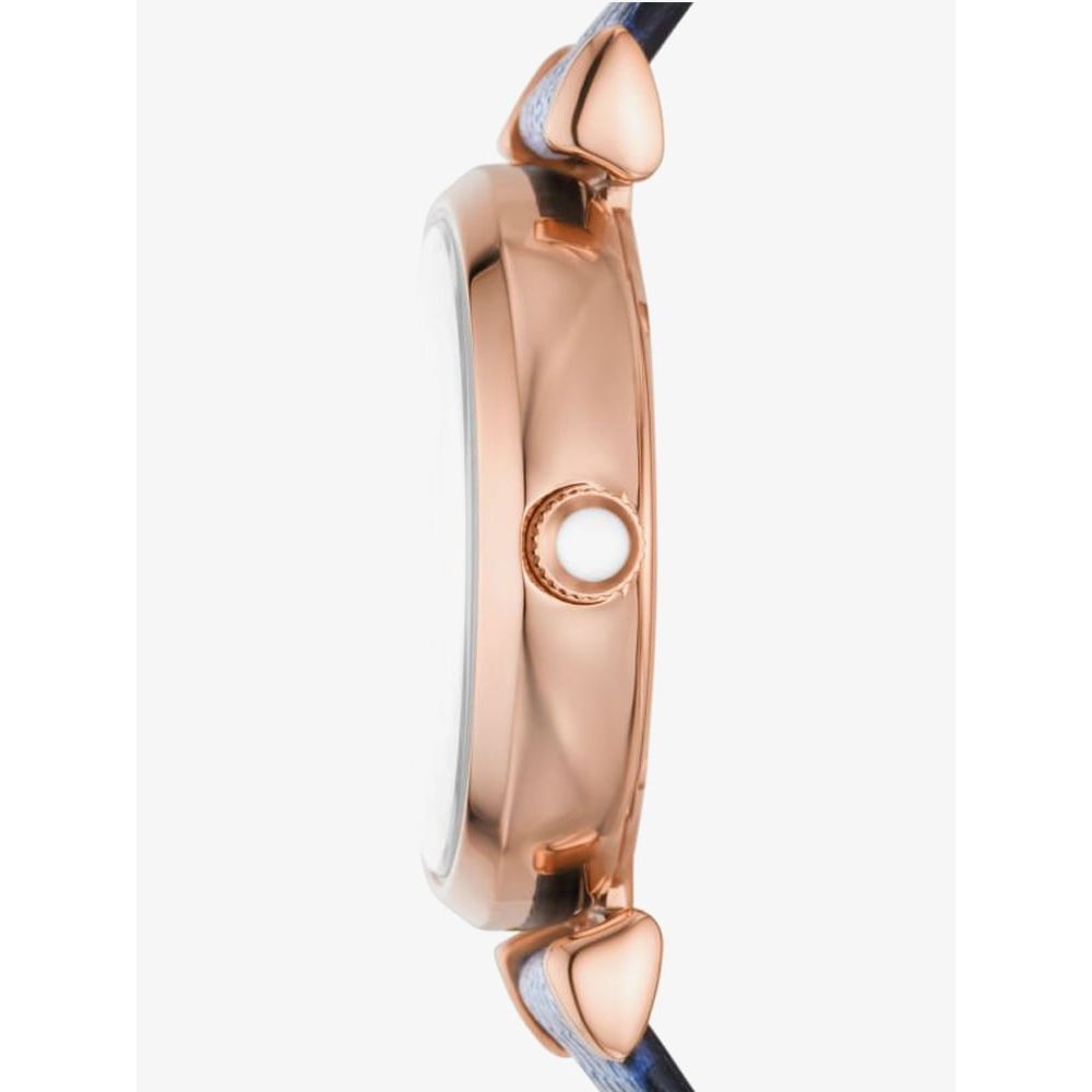  Shop Authentic Emporio Armani Gianni T-Bar Analog Mother of Pearl Dial Blue Leather Strap Watch For Women - AR11468 - Luxxuri