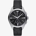  Shop Authentic Emporio Armani Claudio Chronograph Black Dial Black Leather Strap Watch For Men - AR11542 - Luxxuri