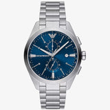  Shop Authentic Emporio Armani Claudio Chronograph Blue Dial Silver Steel Strap Watch For Men - AR11541 - Luxxuri
