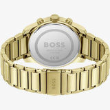  Shop Authentic Hugo Boss Trace Chronograph Black Dial Gold Steel Strap Watch For Men - 1514006 - Luxxuri