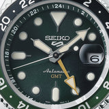  Shop Authentic Seiko 5 Sports SKX GMT Automatic Green Dial Silver Steel Strap Watch For Men - SSK035K1 - Luxxuri