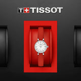  Shop Authentic Tissot Lovely Round Mother of Pearl Dial Red Leather Strap Watch for Women - T140.009.16.111.00 - Luxxuri