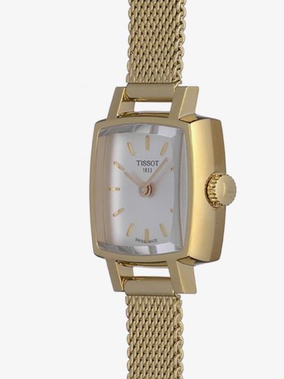  Shop Authentic Tissot Lovely Square Silver Dial Gold Mesh Bracelet Watch For Women - T058.109.33.031.00 - Luxxuri