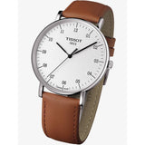  Shop Authentic Tissot T Classic Everytime Large White Dial Brown Leather Strap Watch For Men - T109.610.16.037.00 - Luxxuri