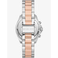Michael Kors Bradshaw Chronograph White Dial Two Tone Steel Strap Watch For Women - MK7258
