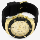  Shop Authentic Guess Athena Gold Dial Black Rubber Strap Watch For Women - GW0030L2 - Luxxuri