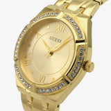  Shop Authentic Guess Cosmo Diamonds Gold Dial Gold Steel Strap Watch For Women - GW0033L2 - Luxxuri