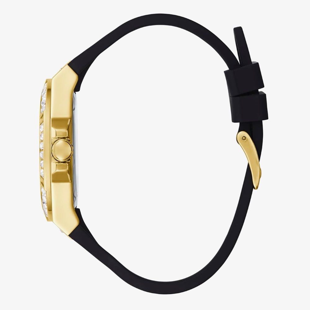  Shop Authentic Guess Venus Diamonds Black Dial Black Rubber Strap Watch for Women - GW0118L1 - Luxxuri