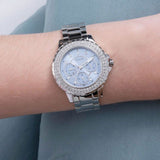  Shop Authentic Guess Crown Jewel Diamonds Blue Dial Silver Steel Strap Watch for Women - GW0410L1 - Luxxuri