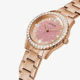  Shop Authentic Guess Glitter Diamonds Pink Dial Rose Gold Steel Strap Watch for Women - GW0405L3 - Luxxuri