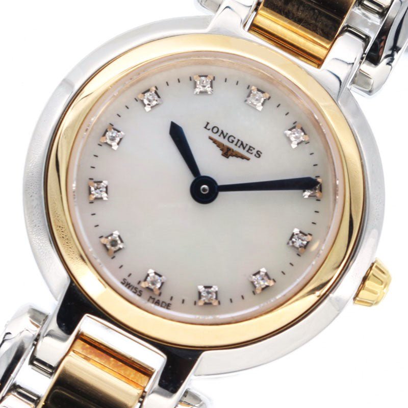  Shop Authentic Longines PrimaLuna Quartz Diamonds Mother of Pearl Dial Two Tone Steel Strap Watch for Women - L8.110.5.93.6 - Luxxuri