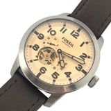  Shop Authentic Fossil Pilot 54 Automatic Cream Dial Brown Leather Strap Watch for Men - ME3119 - Luxxuri