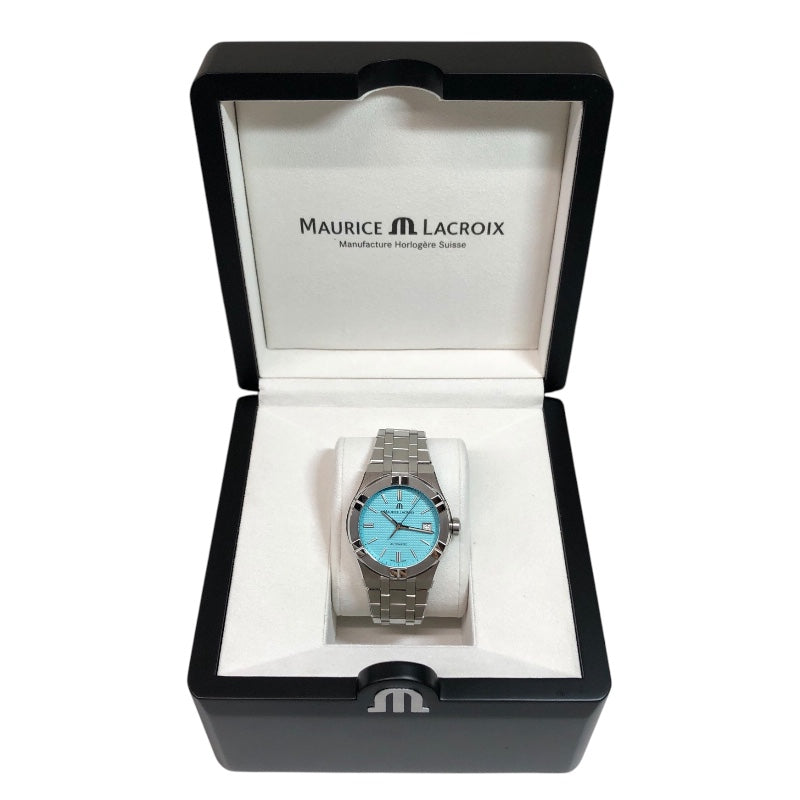  Shop Authentic Maurice Lacroix Aikon Automatic Sky Blue Dial Silver Steel Strap Watch For Men - AI6008-SS00F-431-C - Luxxuri