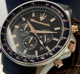  Shop Authentic Maserati SFIDA 44mm Black Silicon Chronograph Watch For Men - R8871640002 - Luxxuri