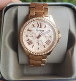  Shop Authentic Fossil Cecile Rose Gold Dial Rose Gold Steel Strap Watch for Women - AM4483 - Luxxuri