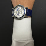  Shop Authentic Burberry City Sport Chronograph White Dial Blue Rubber Strap Watch For Men - BU9808 - Luxxuri
