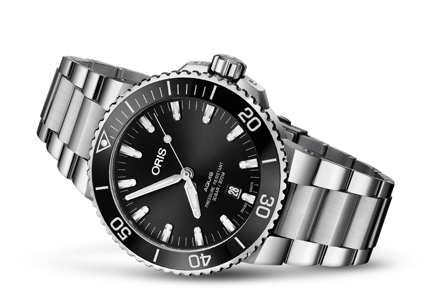 Shop Authentic Oris Aquis Date Black Dial Silver Steel Strap Watch for Men - 0173377304134-0782405PEB - Luxxuri