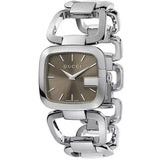  Shop Authentic Gucci G Gucci Brown Dial Silver Steel Strap Watch For Women - YA125507 - Luxxuri