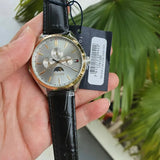  Shop Authentic Tommy Hilfiger Oliver Analog Silver Dial Black Leather Strap Watch for Men - 1791305 - Luxxuri