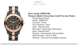 Shop Authentic Marc Jacobs Blade Chronograph Grey Dial Two Tone Steel Strap Watch for Women - MBM3180 - Luxxuri