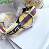  Shop Authentic Gucci G Timeless Quartz Yellow & Purple Dial Yellow & Purple NATO Strap Watch For Men - YA1264069 - Luxxuri