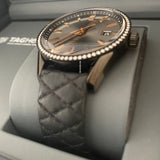  Shop Authentic Tag Heuer Carrera Diamonds Anthracite Black Dial Black Leather Strap Watch for Women - WAR1115.FC6392 - Luxxuri