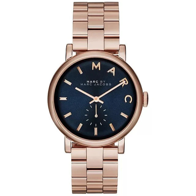  Shop Authentic Marc Jacobs Baker Blue Dial Rose Gold Steel Strap Watch for Women - MBM3330 - Luxxuri