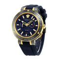  Shop Authentic Versace V Extreme Chronograph Blue & Gold Tone Dial Blue Rubber Strap Watch for Men - VCN010017 - Luxxuri