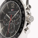  Shop Authentic Tommy Hilfiger Luke Quartz Black Dial Black Leather Strap Watch for Men - 1791117 - Luxxuri