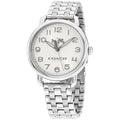 Coach Delancey Classic White Dial Silver Steel Strap Watch for Women - 14502260