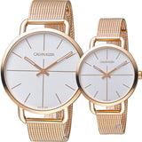  Shop Authentic Calvin Klein Even White Dial Rose Gold Mesh Bracelet Watch for Women - K7B23626 - Luxxuri