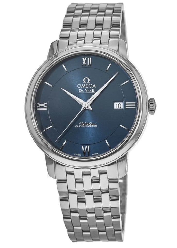  Shop Authentic Omega De Ville Prestige Co-Axial Orbis Blue Dial Silver Steel Strap Watch for Men - 424.10.40.20.03.001 - Luxxuri