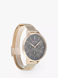 Shop Authentic Hugo Boss Symphony Grey Dial Gold Mesh Bracelet Watch for Women - 1502424 - Luxxuri