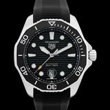  Shop Authentic Tag Heuer Aquaracer Professional 300 Automatic Black Dial Black Rubber Strap Watch for Men - WBP201A.FT6197 - Luxxuri