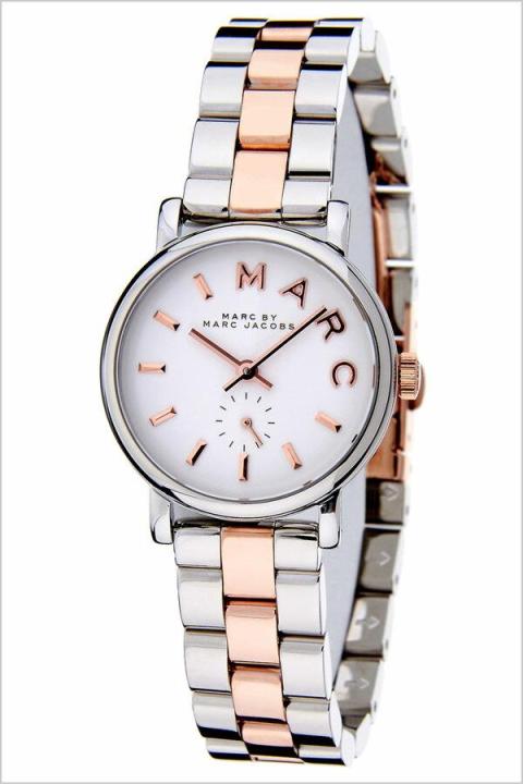  Shop Authentic Marc Jacobs Baker White Dial Two Tone Steel Strap Watch for Women - MBM3331 - Luxxuri