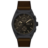  Shop Authentic Fossil Everett Chronograph Black Dial Brown Leather Strap Watch for Men - FS5798 - Luxxuri