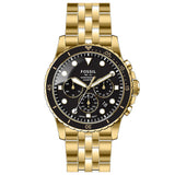  Shop Authentic Fossil FB-01 Chronograph Black Dial Gold Steel Strap Watch for Men - FS5836 - Luxxuri