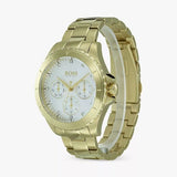  Shop Authentic Hugo Boss Premiere White Dial Gold Steel Strap Watch for Women - 1502445 - Luxxuri